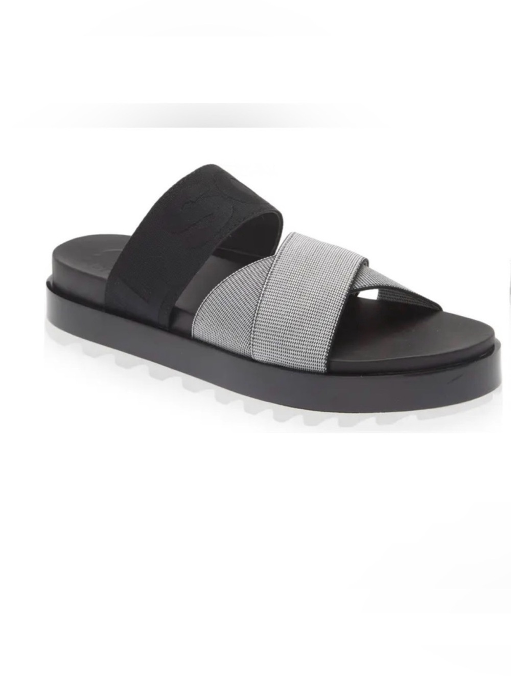 Sorel Roaming Sport Women’s Crossband Black & White Platform Sandal Size 9 NWT